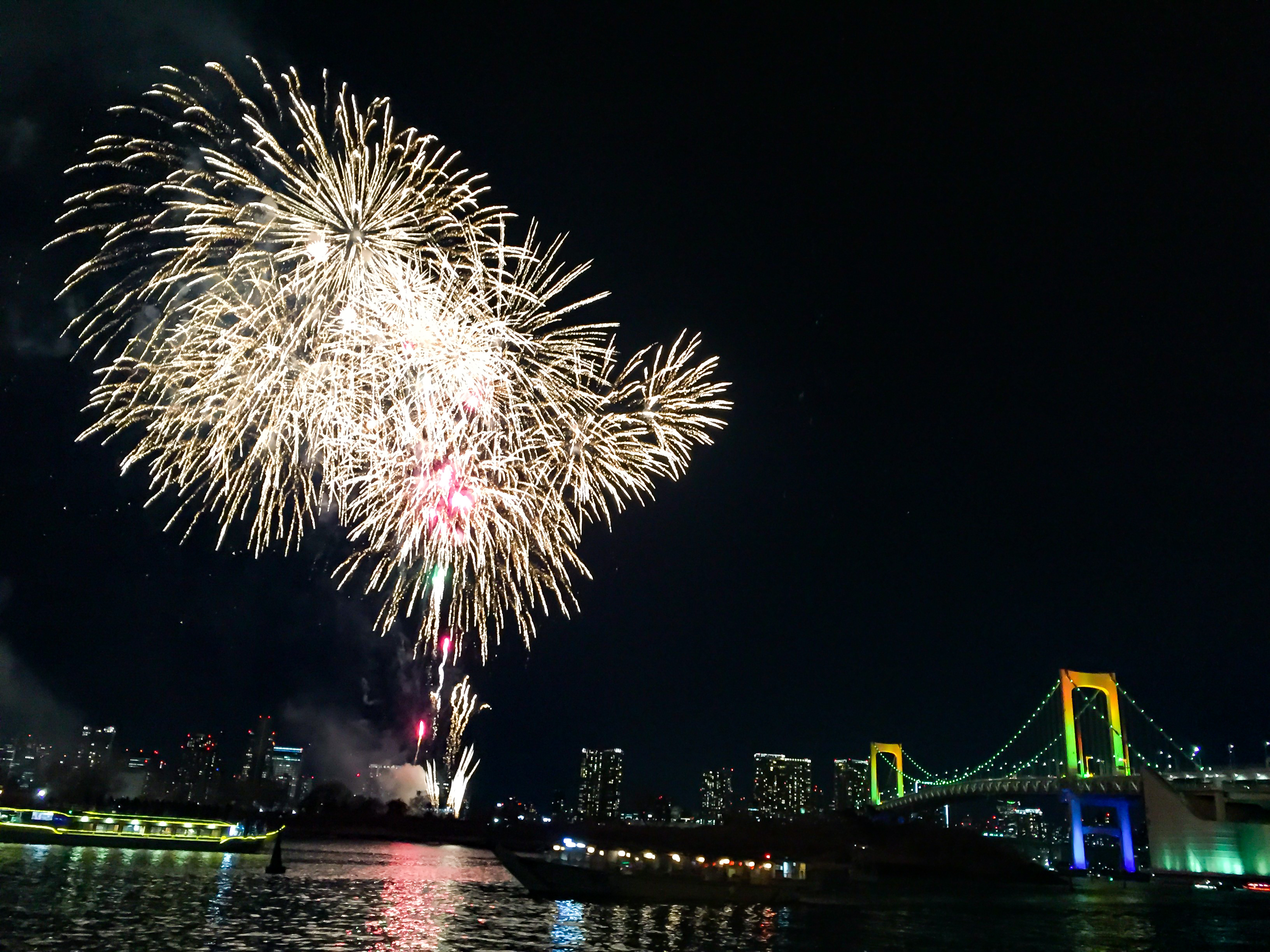 お台場レインボー花火2018画像